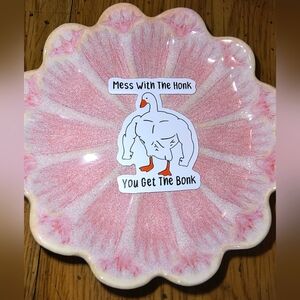 5/$10 funny duck buff vinyl sticker bumper water bottle laptop decal white orang